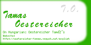 tamas oestereicher business card